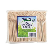 Caterpack Enviro Range Wooden Forks Made from sustainably sourced Birchwood