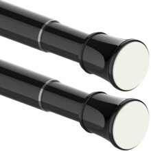 2PCS Curtain Poles Extendable Tension Rod Shower Rail Curtain Poles No Dril