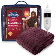 Silentnight Comfort Control Heated Throw Blanket - Luxury Fleece Electric H
