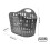 Addis Addis Flat Easy Store Laundry Basket Hamper, Dark Grey, 38 Litre 3