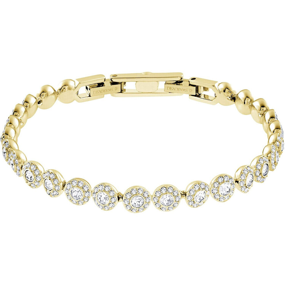 Swarovski Angelic Collection Bracelet for Women - Gold-Tone with White Crystals, 16.5 cm | Code 0768549384707