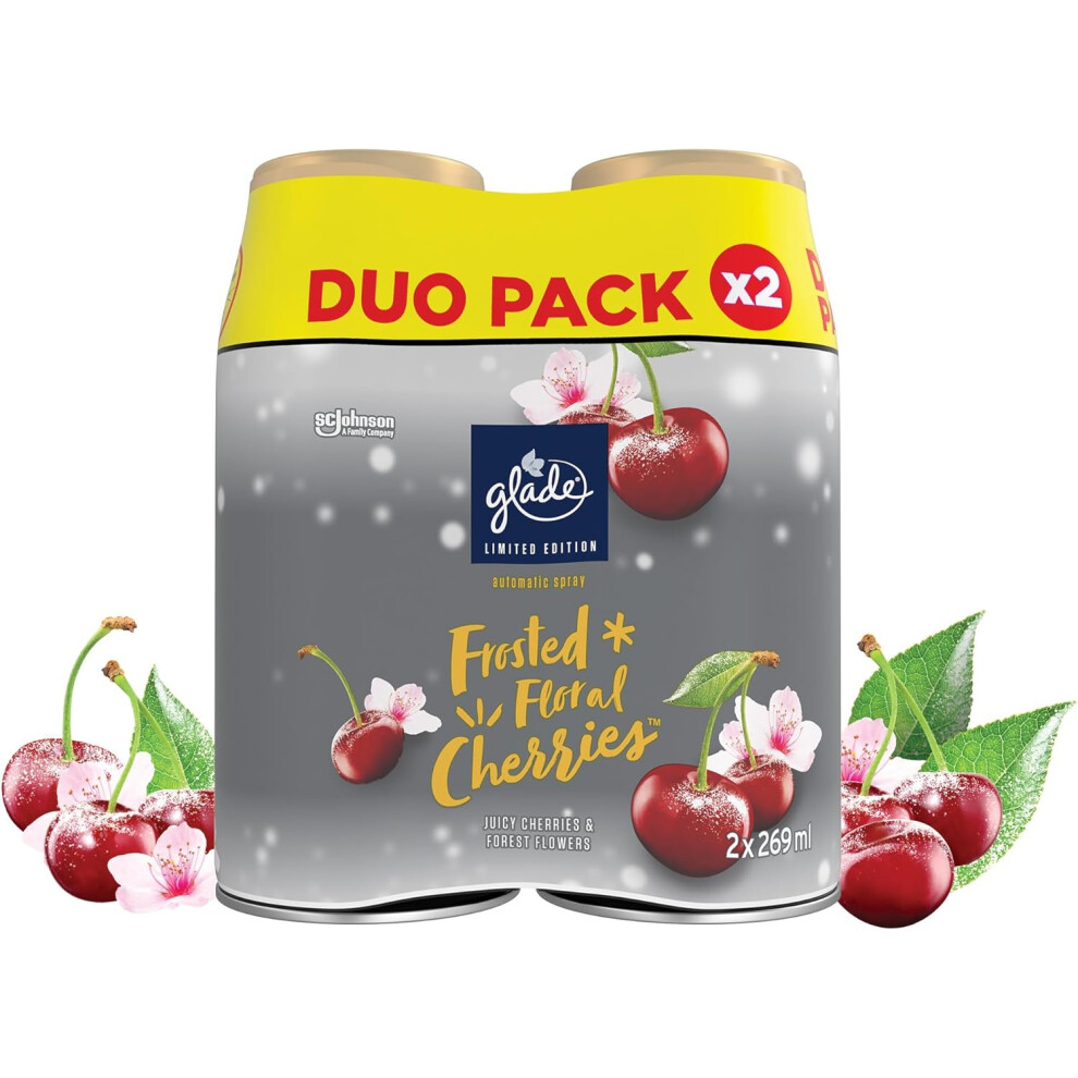 2 x Glade Automatic Spray Refill 269ml - Frosted Floral Cherries-image-OPC-PJTN7NK-NEW