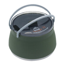 Camping Water Kettle, Foldable Silicone Hiking Pot, Lightweight Outdoor Coffee Maker, Compact Travel Water Boiler 15.5x15.5x11 cm