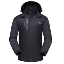 (Black, M) Waterproof Men Windproof Warm Coat Snow Winter Jacket Outdoor Clothes Outwear