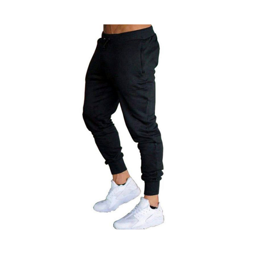 (Black, S) Joggers Women Men Trousers Jogging Gym Pants Lounge Tracksuit Bottoms Wear
