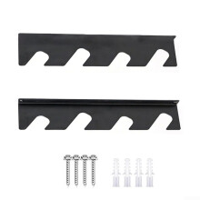 Garden Tool Wall Organizer with Adjustable Slots for Long Handle Tool Storage in Garage or Shed, Durable Design