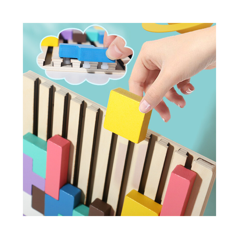 Tetris Playset Wooden Toy For Kids Learning And Development Children Gift For