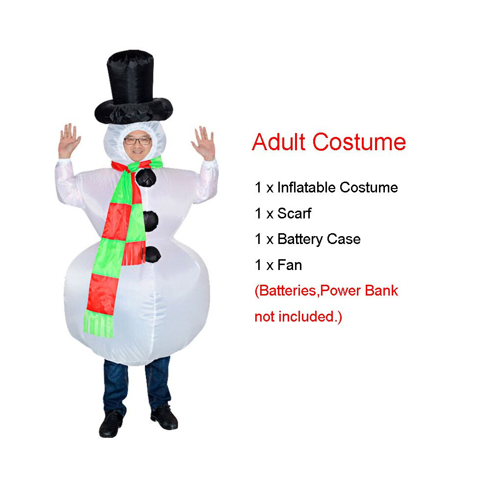 (Snowman(Adult)) Christmas Adult Inflatable Fancy Dress Costume Unisex Funny Outfit Suit Costume