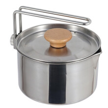 Camping Coffee Pot 1L Stainless Steel Teapot With Removable Handle Portable Coffee Pot For Bushcraft And Campfire Use