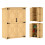 Outsunny Outsunny Wooden Tool Storage Cabinet with Double Doors, Natural 9