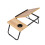 Living And Home (Natural Wood Colour) Adjustable Foldable Laptop Bed Table with Cup Holder 4