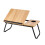 Living And Home (Natural Wood Colour) Adjustable Foldable Laptop Bed Table with Cup Holder 1