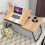 Living And Home (Natural Wood Colour) Adjustable Foldable Laptop Bed Table with Cup Holder 5