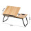 Living And Home (Natural Wood Colour) Adjustable Foldable Laptop Bed Table with Cup Holder 7
