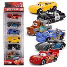 6pcs Pixar Cars Lightning Mcqeen Racer Model Car Kids Toy Collection Set