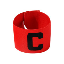 Children's Football Captain's Armband - Adjustable Red Elastic Strap for Soccer and Sports, Fits Various Sizes