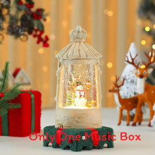 (Snowman ) Crystal Ball Christmas Music Box With Snowman Scene For Holiday Gifts Decor And