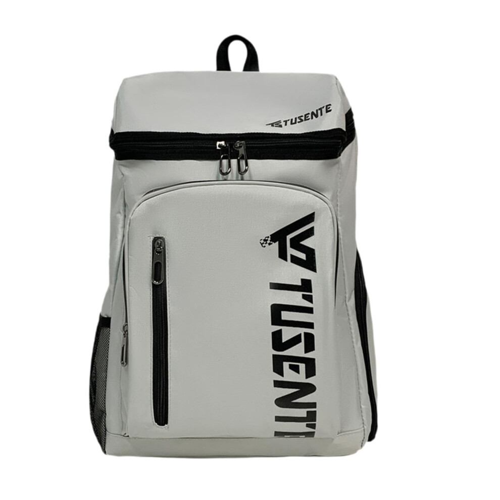 Tennis Backpack Racket Bag for Badminton Squash Rackets, Durable Silver Design, Lightweight, Adjustable Straps-image-OPC-PJTQQS2-NEW