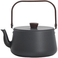 Camping Water Kettle, Portable Aluminum Camping Pot for Outdoor Cooking, Quick Boil Camp Teapot for Hiking and Picnics, Gray