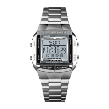 (Silver)Orologio sportivo uomo orologi di lusso impermeabile militare led orologio da polso digitale
