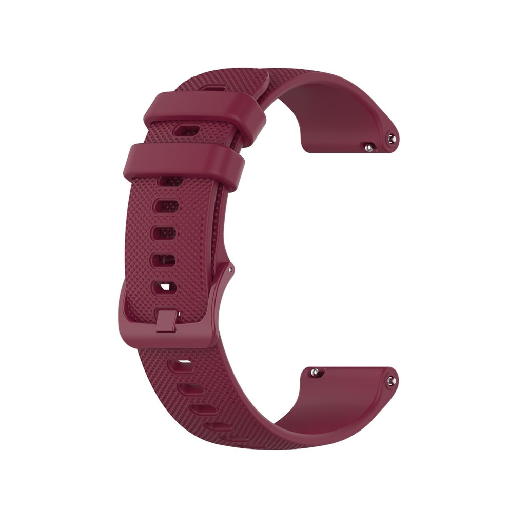 20 mm Silicone Bracelet for Garmin Vivoactive 5, Wine Red Sports Watch Band, Replacement Wrist Strap, Durable and Comfortable
