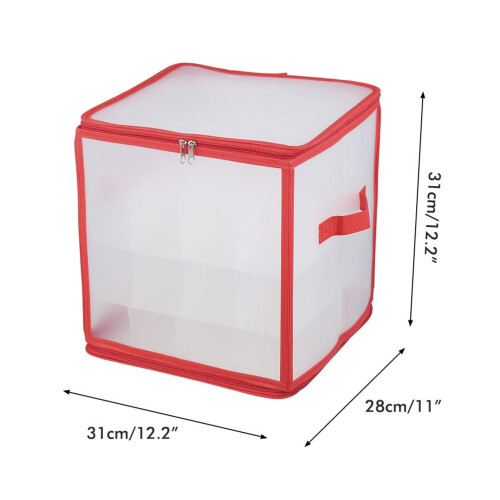 Clear Storage Box for Christmas Tree Baubles PVC 1