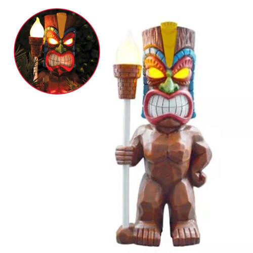 Solar Powered LED Tiki Light Solar Totem Figurine