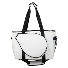 Badminton Racket Bag 17 x 10 x 13 Inch Oxford White Shoulder Sports Bag with Padding for Tennis and Badminton