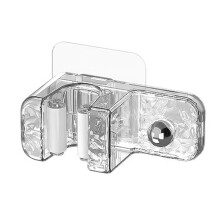 Broom Holder Wall Mount for Garden Tools, ABS Mop Hook for Home and Laundry Room, Colorless F Storage Shelf