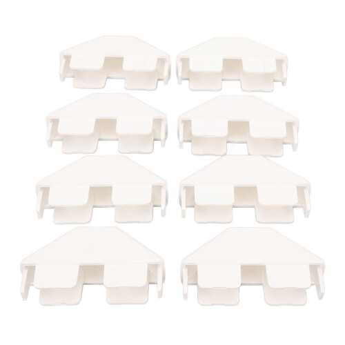 8pcs White Picket Fence Cap Rainproof Windproof 1