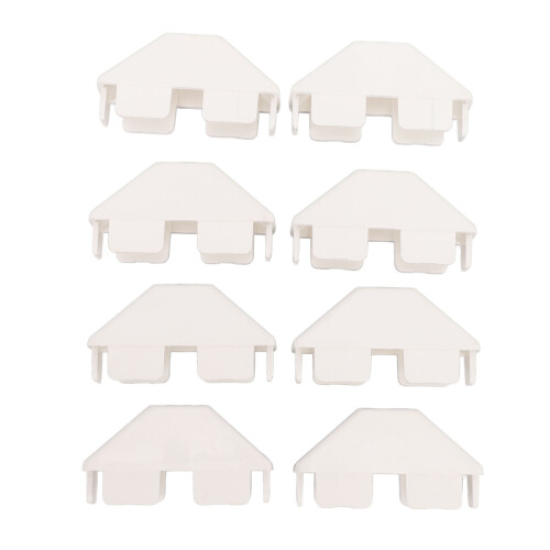 8pcs White Picket Fence Cap Rainproof Windproof