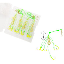 Carp Fishing Bait Hook Trap Luminous 6# Hook with Drum Type Spring Feeder and Glow Beads for Coarse Fishing