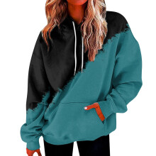 Women's Sweatshirt Pullover Vintage Oversize Hoodie Gradient Long Sleeve Shirt with Pockets for Teenage Girls Casual Fashion