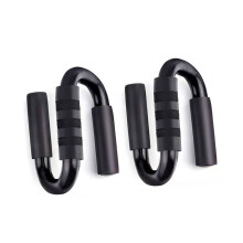 S Chest Muscle Trainer Push-Up Stand for Stable Fitness, S-Shaped Design, Black, Stronger Abdomen Training Equipment