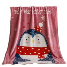 Baby Blanket Penguin Blanket Soft Warm Cartoon Animal Blanket for Sofa Beds 30x40 Inches Embroidered Gift for Kids