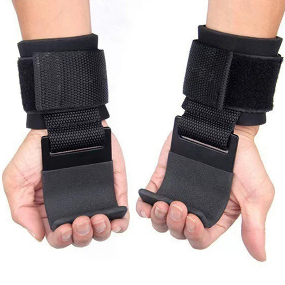 Handgelenkbandagen FÃ¼r Kraftdreikampf - Atmungsaktive Schwarz Stahlplatte Mit Haken FÃ¼r Fitnessstudio 2 StÃ¼ck