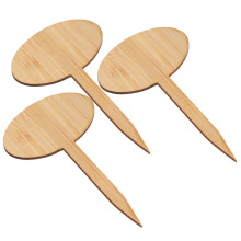20 Pack Succulent Plant Markers Oval Herb Flower Vegetable Garden Labels Wooden Tags for Indoor Outdoor Use