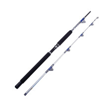 Fishing Sets Heavy Duty Trolling Rod 2.1 m Carbon Spinning Rod with Roller Guides Telescopic Saltwater Fishing Pole