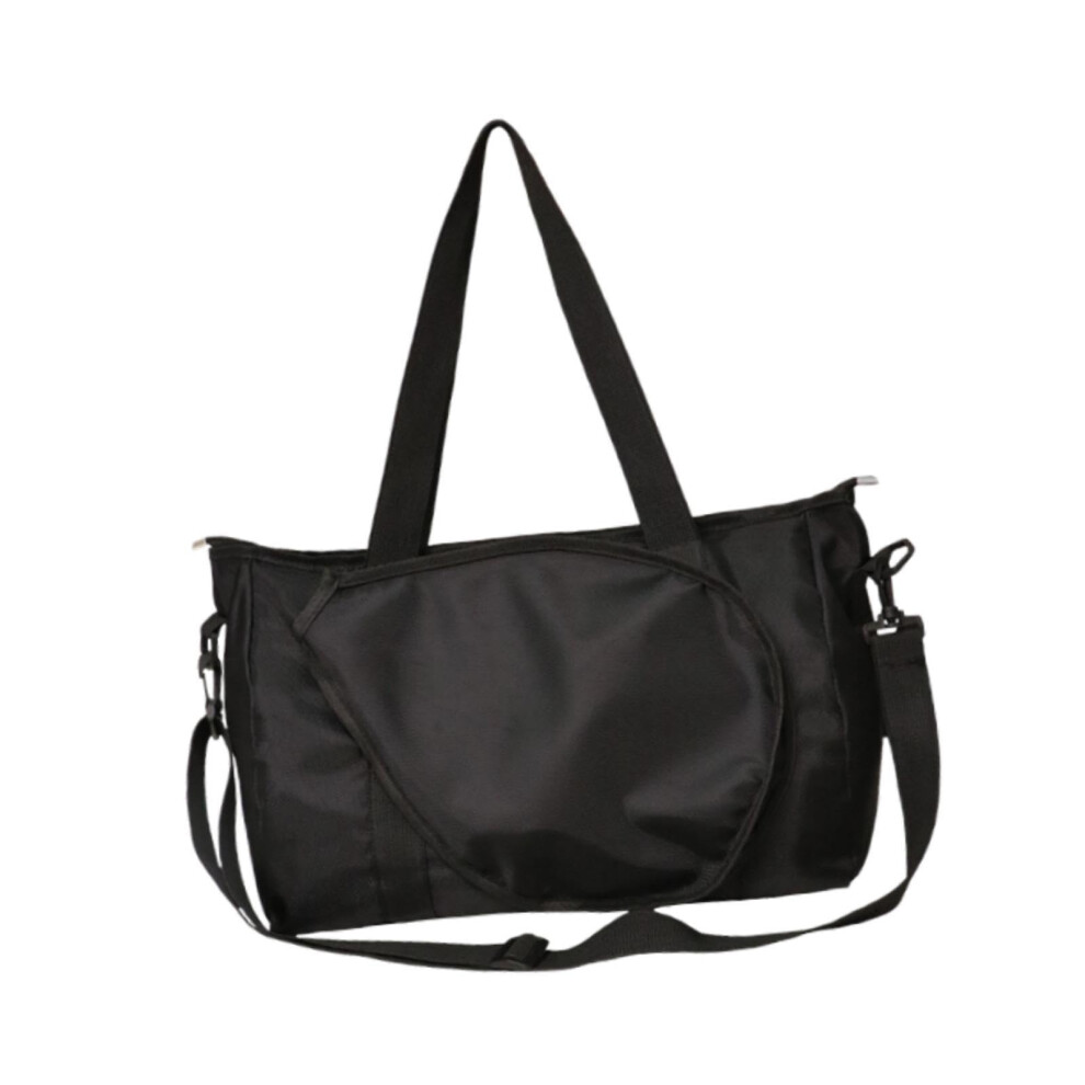 Badminton Racket Bag, Adjustable Strap Handbag, Travel Tennis Bag for Weekends, Black, Durable Material, Compact Design-image-OPC-PJTS8M7-NEW