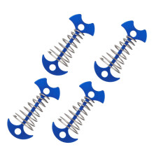 4-Pack Ground Anchors Tent Stakes Corrosion-Resistant Portable Camping Accessories for Outdoor Activities