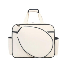 Tennis Racket Bag Waterproof Sports Handbag for Men and Women, Badminton Racket Holder, White Color, Durable Material