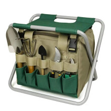 Gartenwerkzeug Hocker Klapphocker Mit Abnehmbarer Aufbewahrungstasche Für Gartenarbeit Erwachsene, Grün, Tragbar, Robust