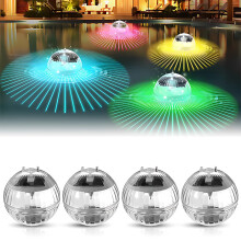 Floating Solar Lights Pack of 4, RGB Multi-Colored Pool Lighting for Swimming Pools, Ponds, Fountains, Water Parks