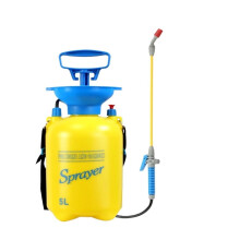 Air Pump 5L Backpack Sprayer for Garden Lawn Cleaning, Hand Pressure Spray Bottle, Yellow, Ideal for Yard Watering