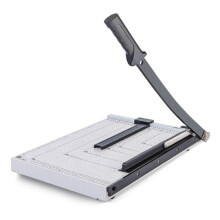 A4 Paper Cutter Guillotine – Manual Steel Cutting Machine with Lever Handle and Grid Ruler, Cuts Up to 15 Sheets, Ideal for Office and School