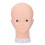Bald Mannequin Head PVC Realistic Skin Makeup 4