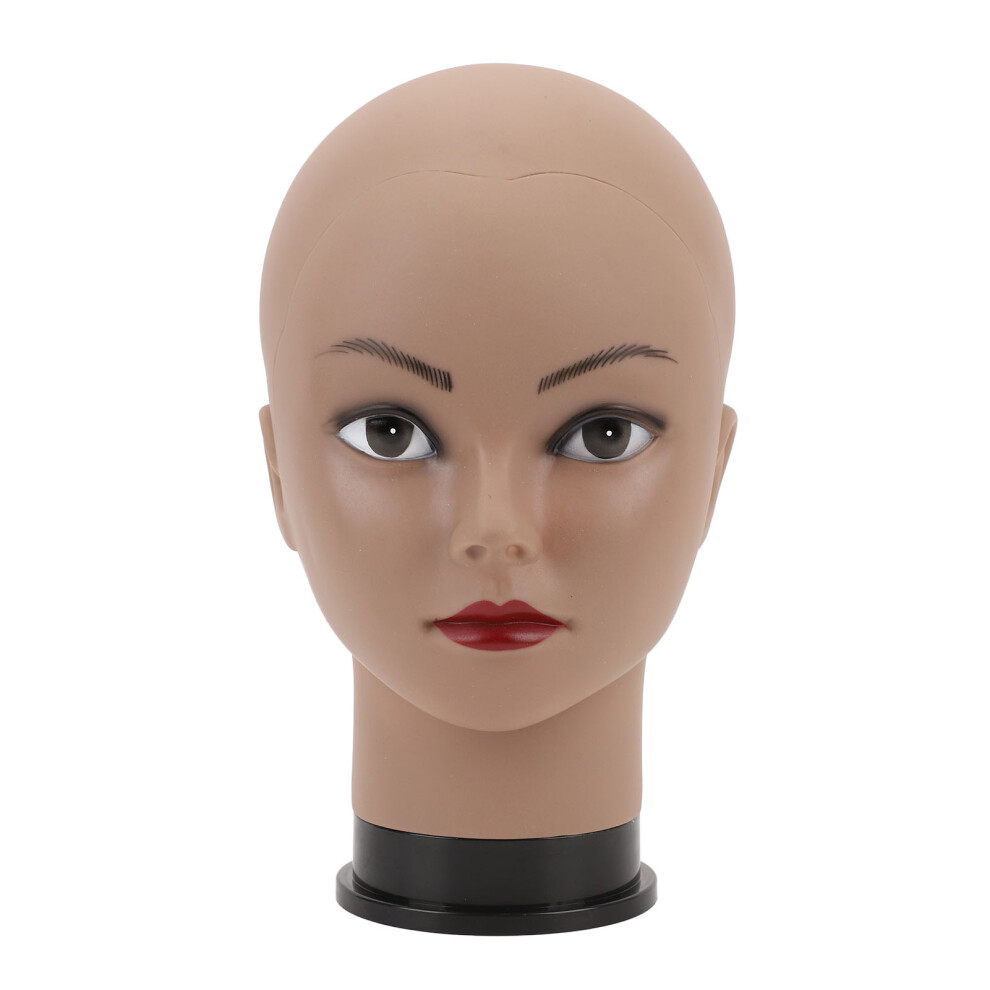Bald Mannequin Head with Makeup Black Skin Female