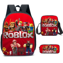 (Style B)3pcs Roblox Schoolbag Lunch Bag Pencil Case Set Backpack Kids Education Gift