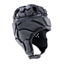 Rugby Helmet Soft Padded Head Guard for Adults Black Protective Cap Special Needs Sports Goalkeeper Headwear