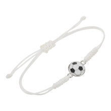 Football Bead Bracelet for Women, Men, Boys, and Girls, Sporty Rope Design, Comfortable Alloy and Wax Wire Material
